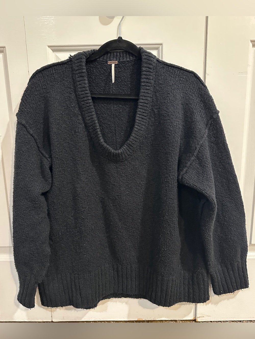 Free People women’s Black V-Neck Sweater